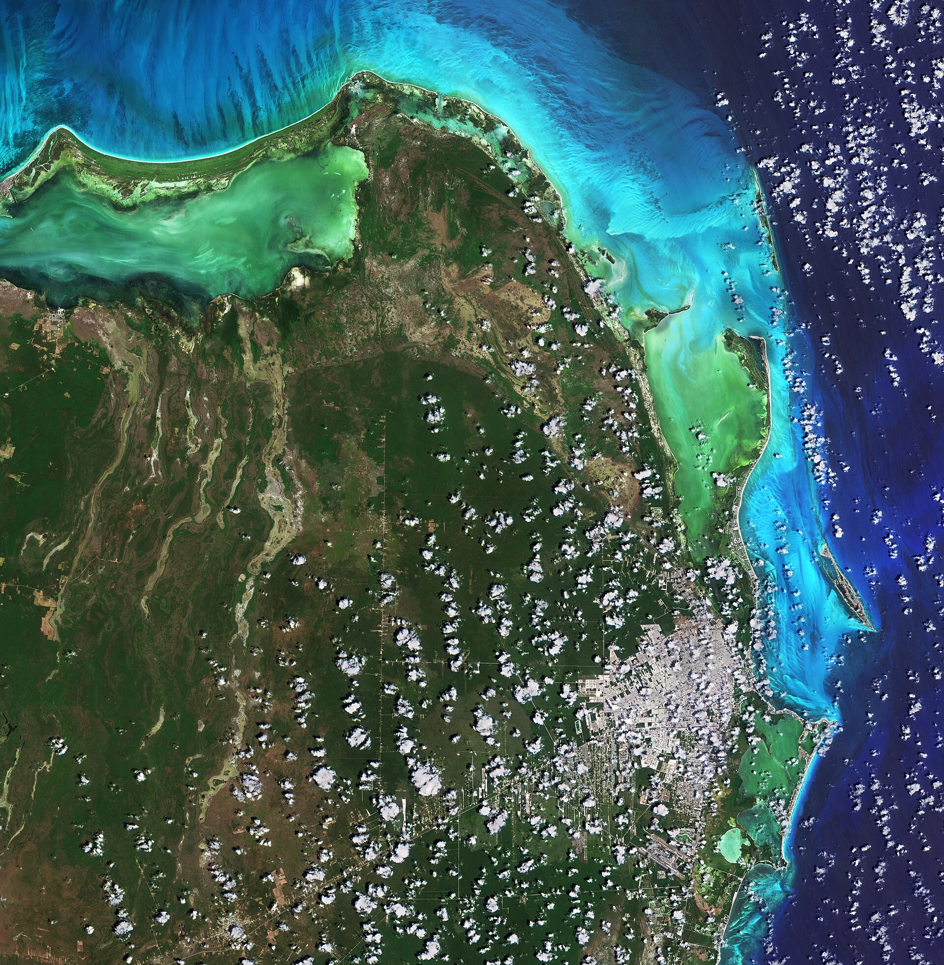 Long stretch of coastline and beach